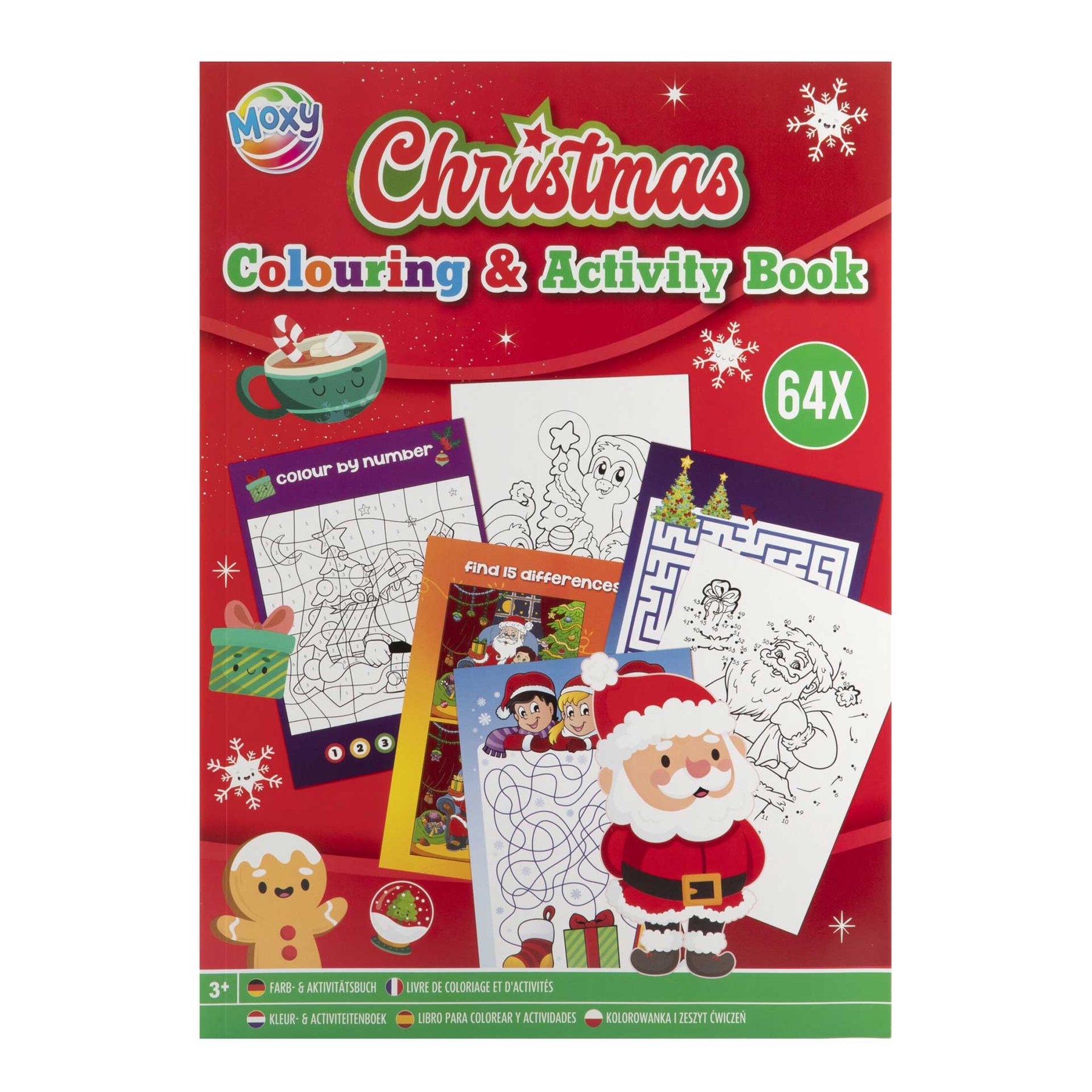 Moxy Colouring and Activity Book, Christmas, A4, 64 Pages