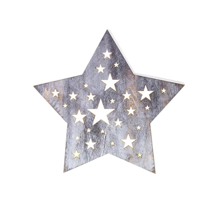 Retlux Коледна украса RXL 348 - Звезда, голяма, сива