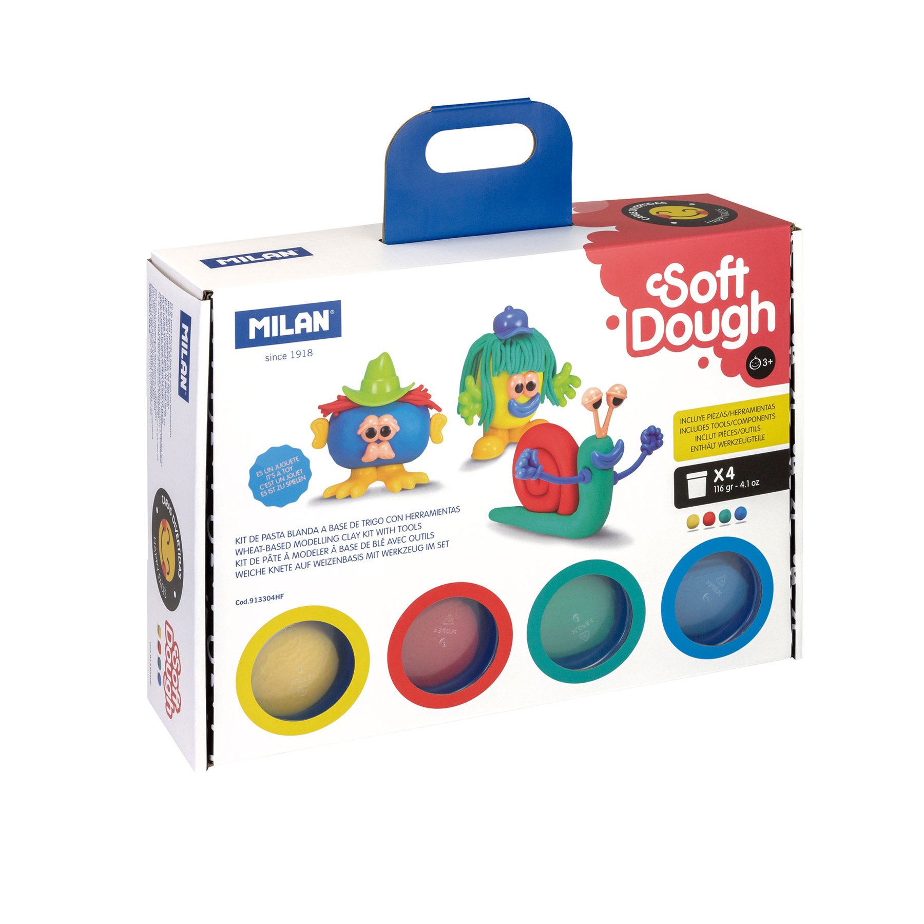 Milan Soft Dough Modeling Set Funny Faces