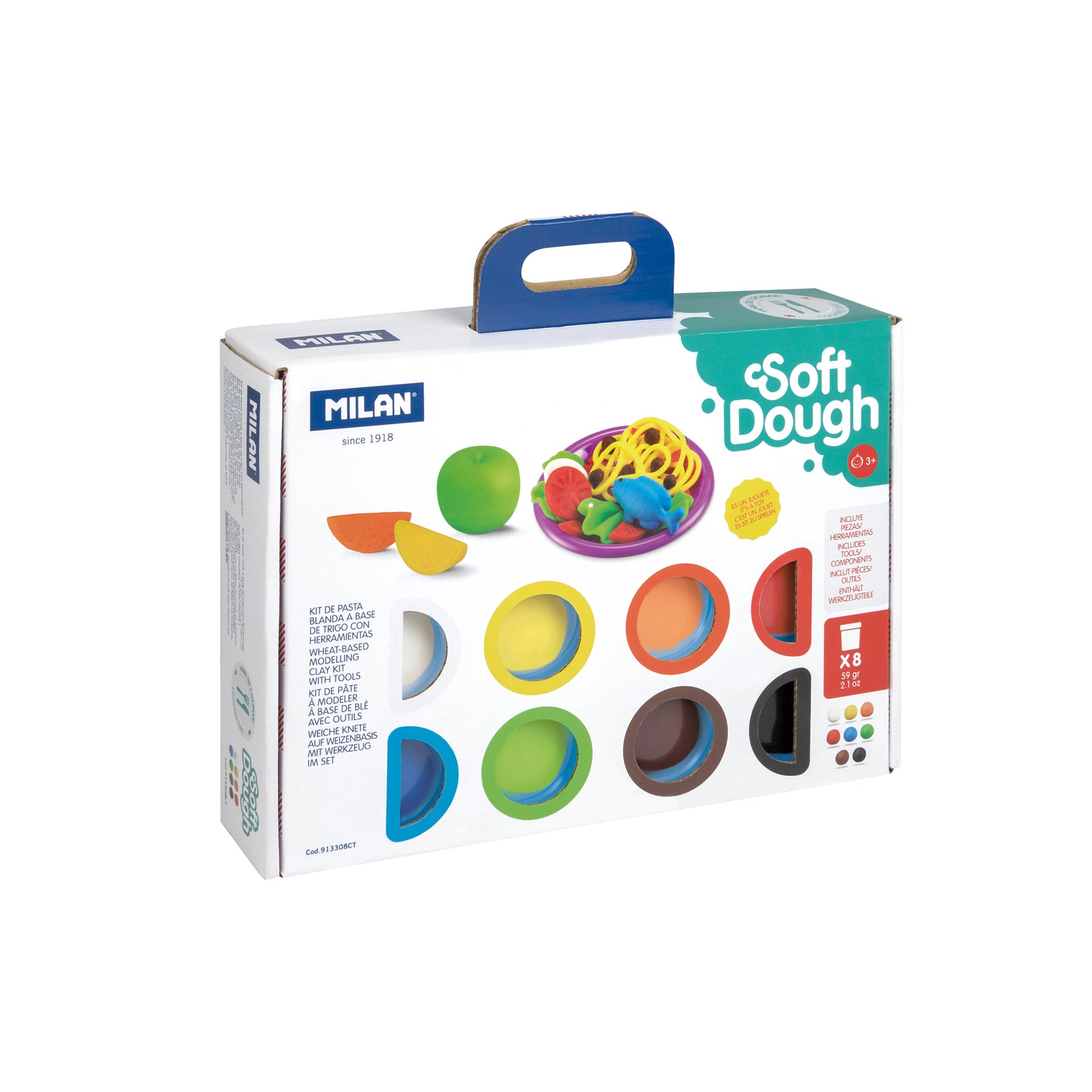 Milan Modeling clay Soft Dough Cooking Time, 8 colors