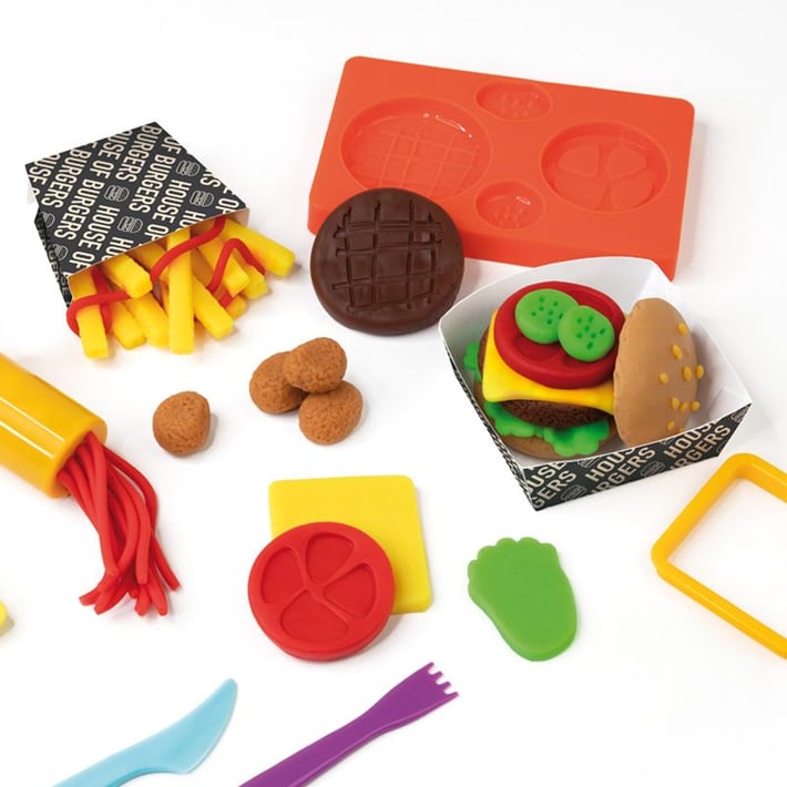 Milan Modelling dough Soft Dough - Burger Set