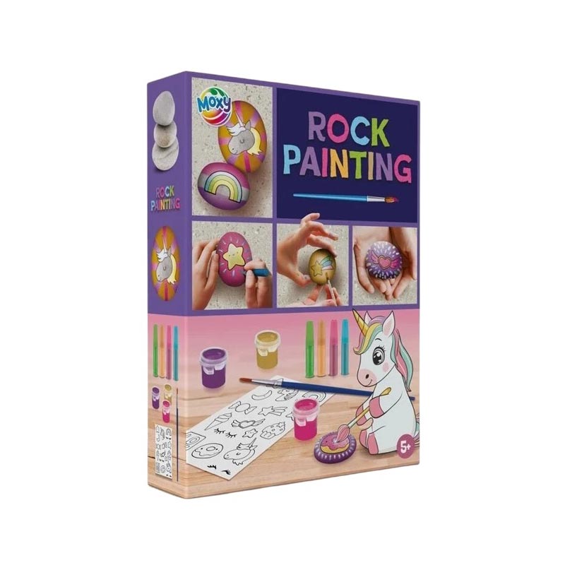 Moxy Rock painting kit, 3 pieces, with brush and paints