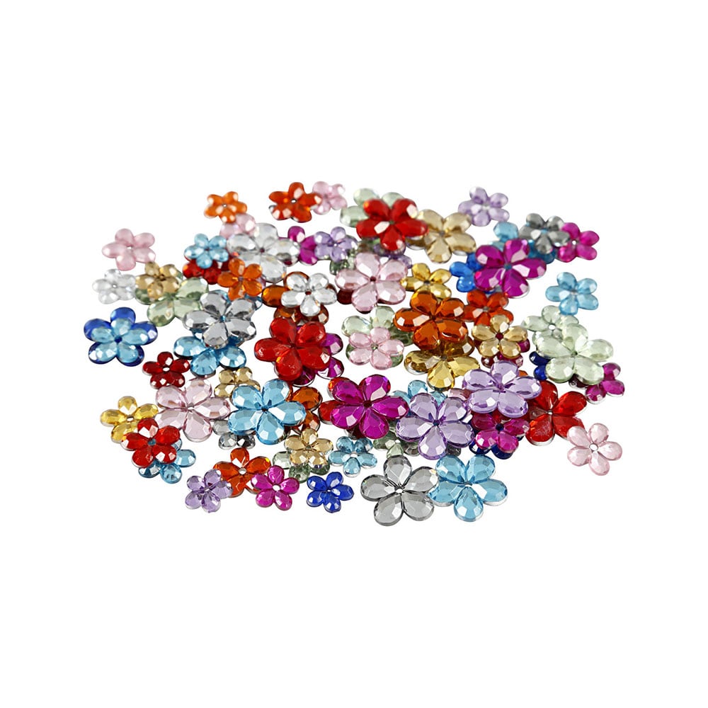 Creativ Company Crystal flowers, assorted colours, 252 pcs