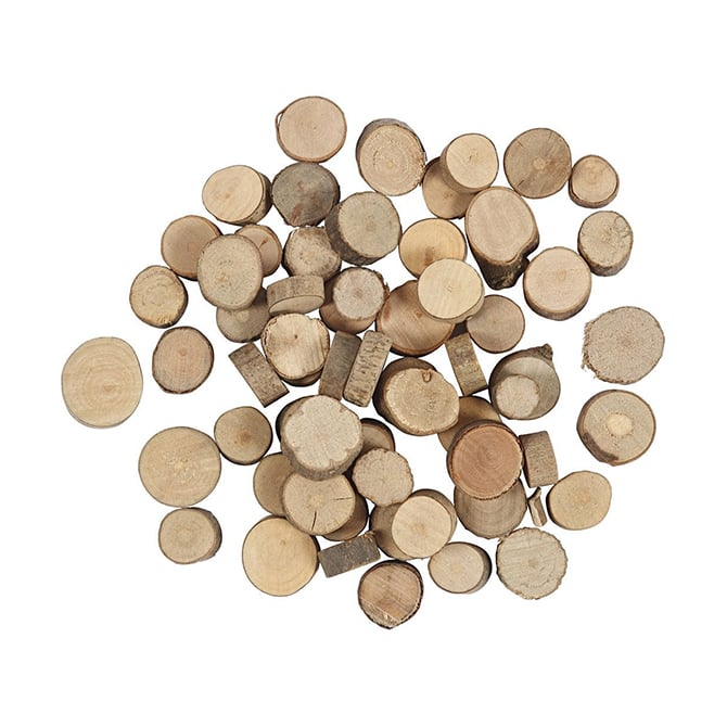 Creativ Company Wooden Discs for Decoration, 25 g