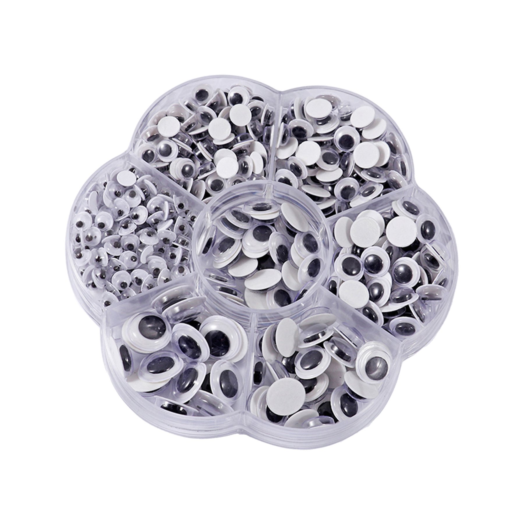 Foska Wiggly Eyes, self-adhesive, 500 pcs