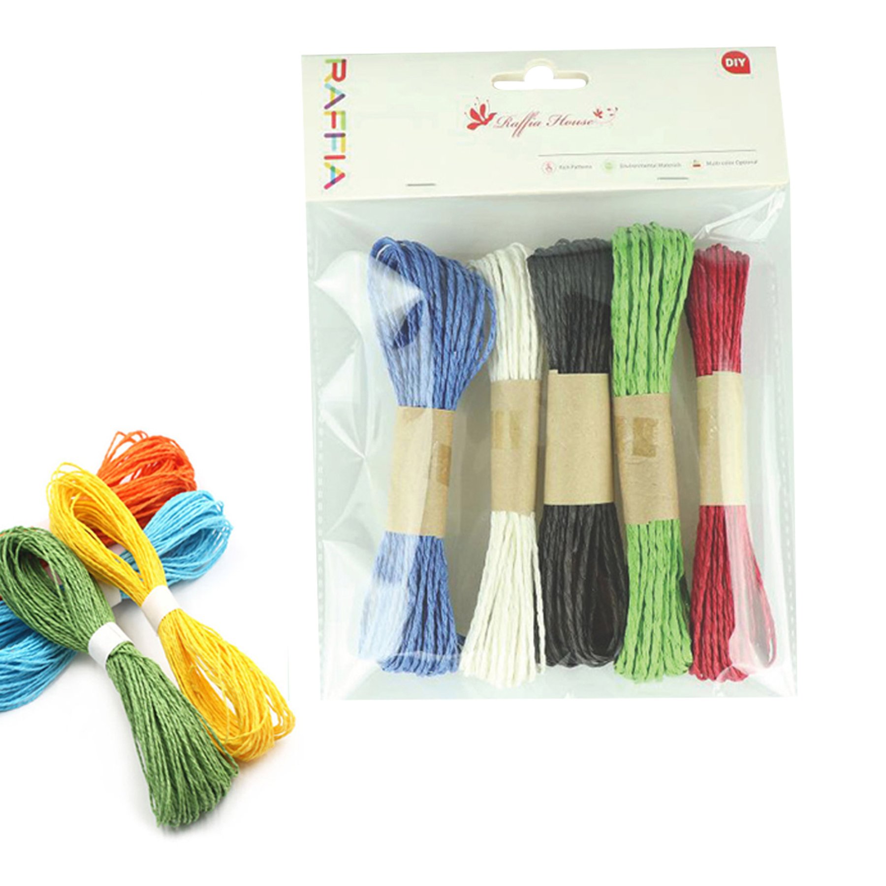 Foska Decorative twine, paper, 10 m, 5 colors