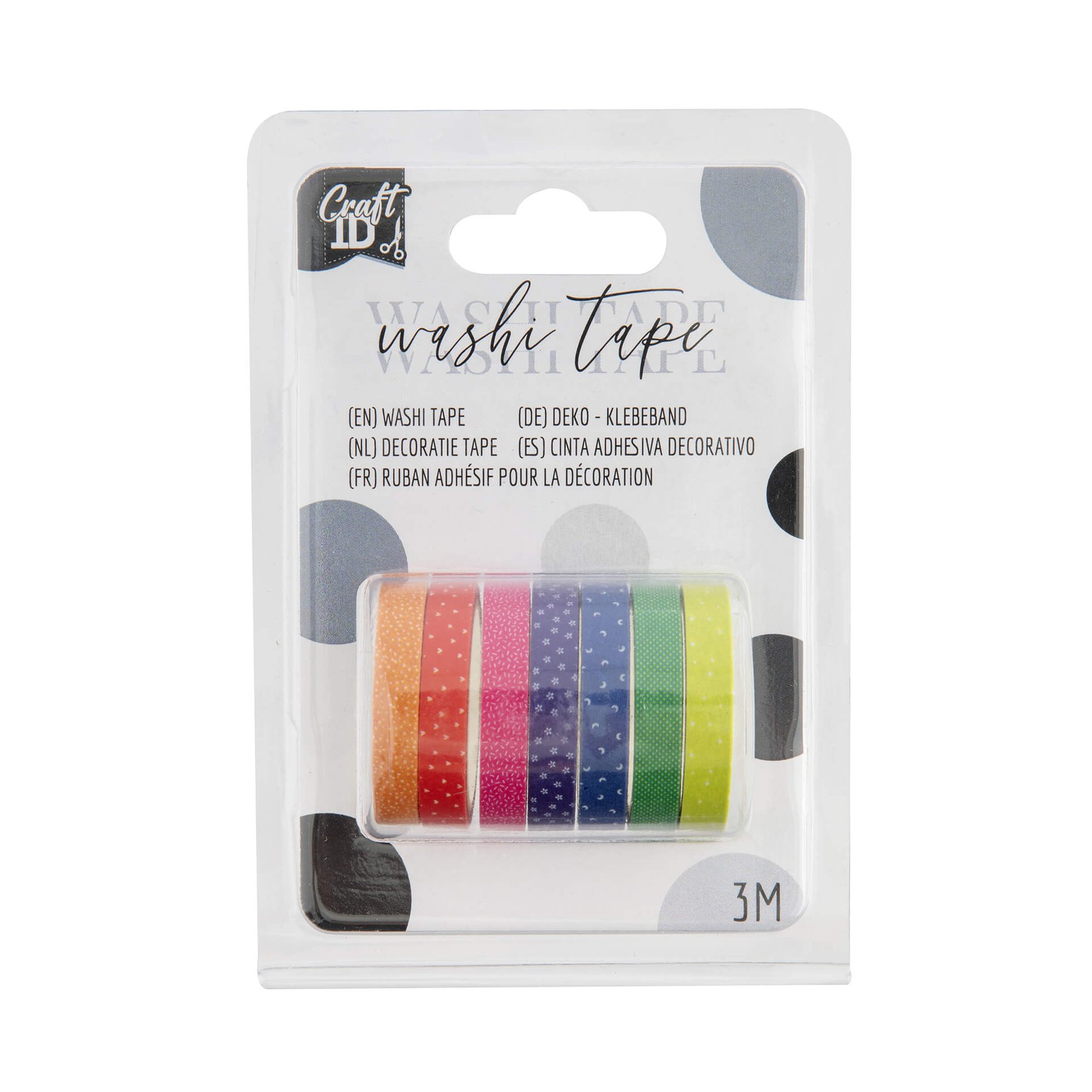 Craft ID Decorative Tape, 3 m, 3 pcs, multicolour