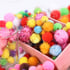 Foska Pom-poms for decoration, colored, 100 pieces