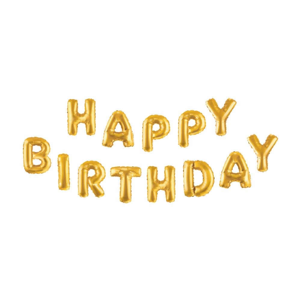 Festa “Happy Birthday” Balloons, gold