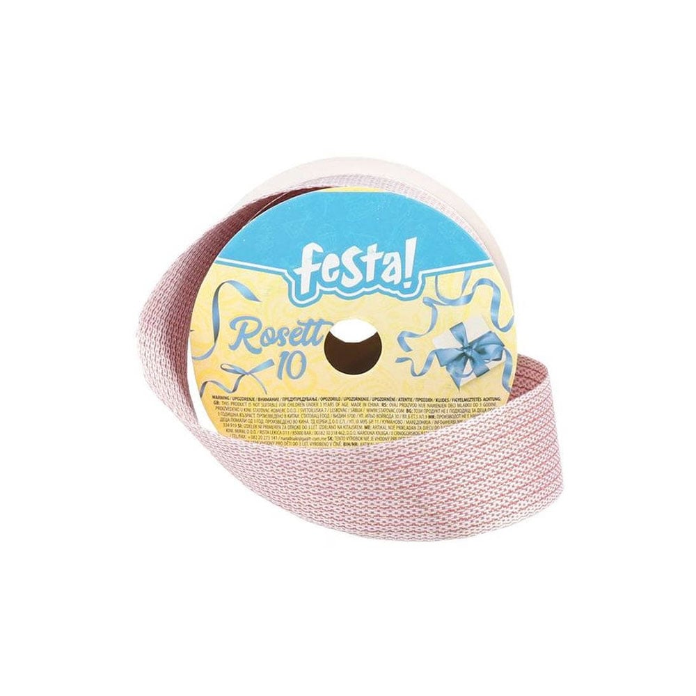 Festa Ribbon, 25 mm, 3 m, pink braid