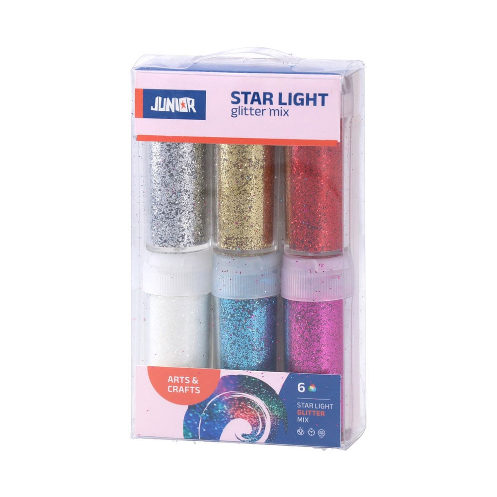 Junior Glitter Powder, 6 pcs