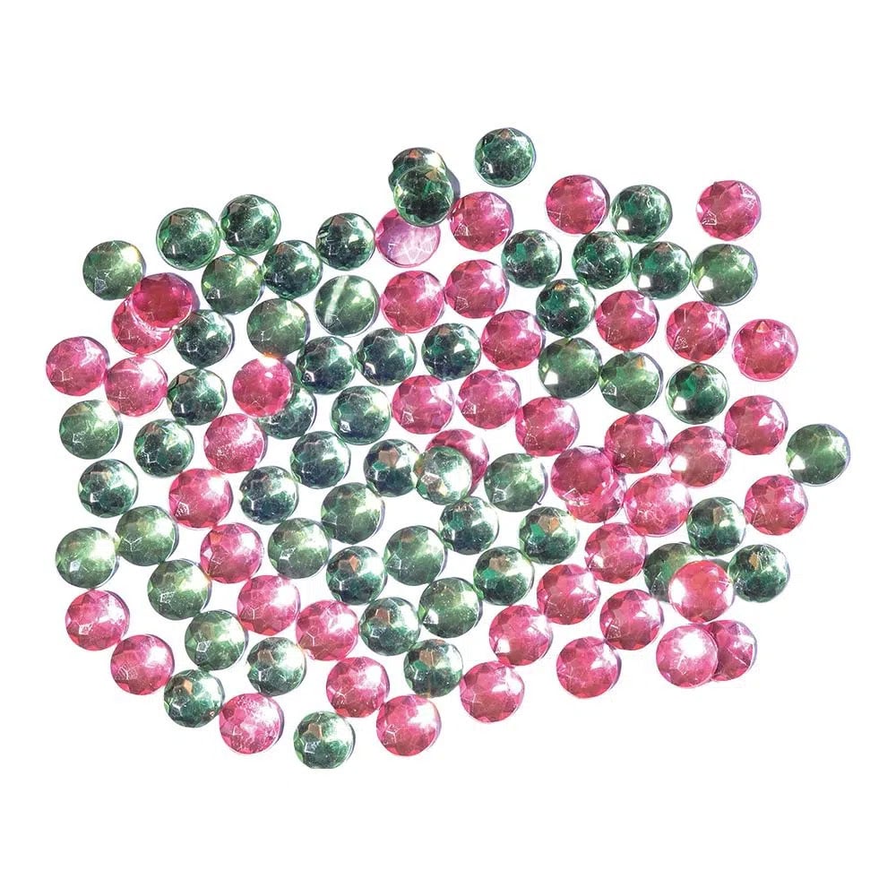 Junior Decorative Rhinestones, round, multicolour, 100 pcs