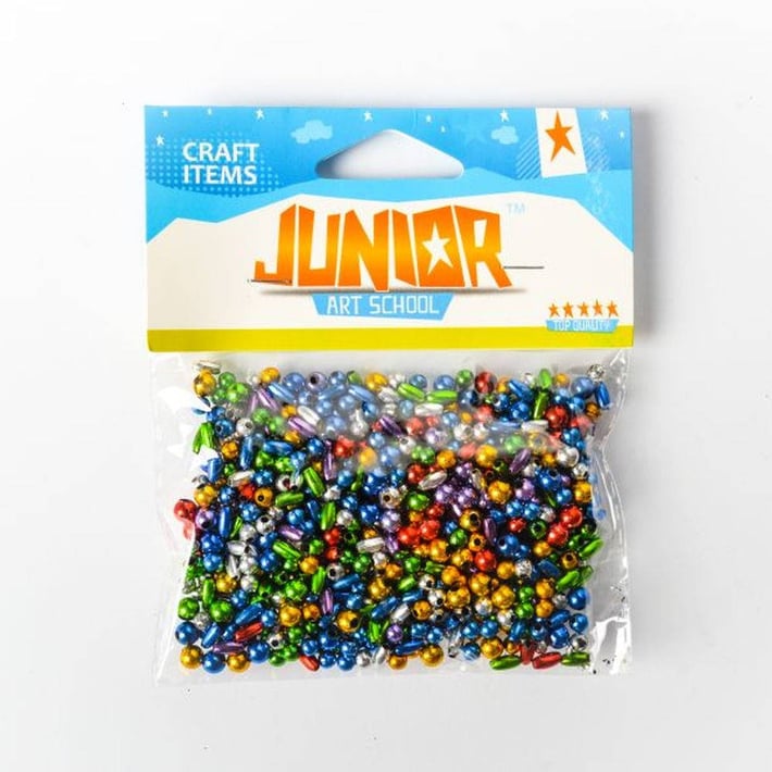 Junior Beads, metallic, 8 mm, 25 g, multicolour