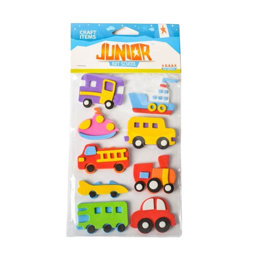 Junior Felt Vehicles for Decoration, 8 pcs, mix