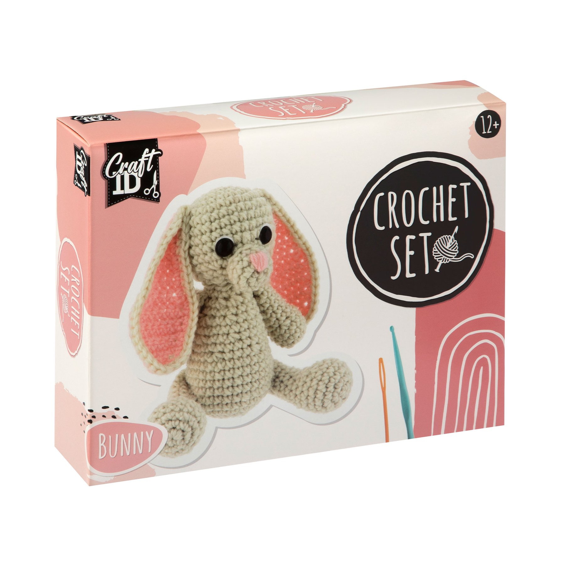 Craft ID Crochet kit - Rabbit, 12 x 9 x 12 cm