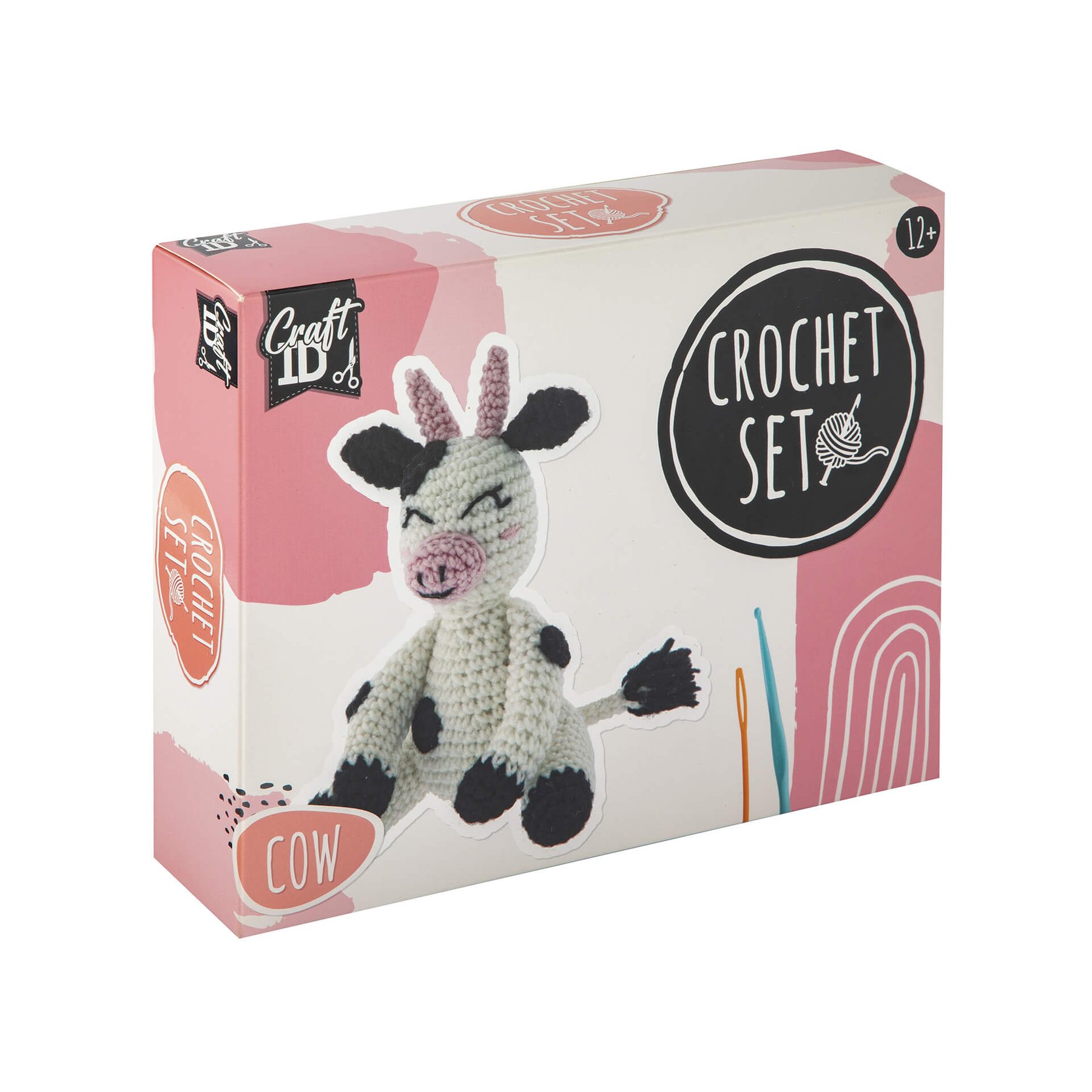 Craft ID Crochet Kit Cow, 14 x 8 x 16 cm