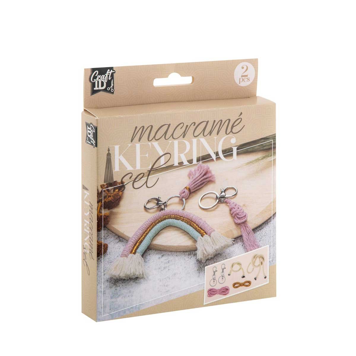 Moxy Keychain, macrame, 2 pcs