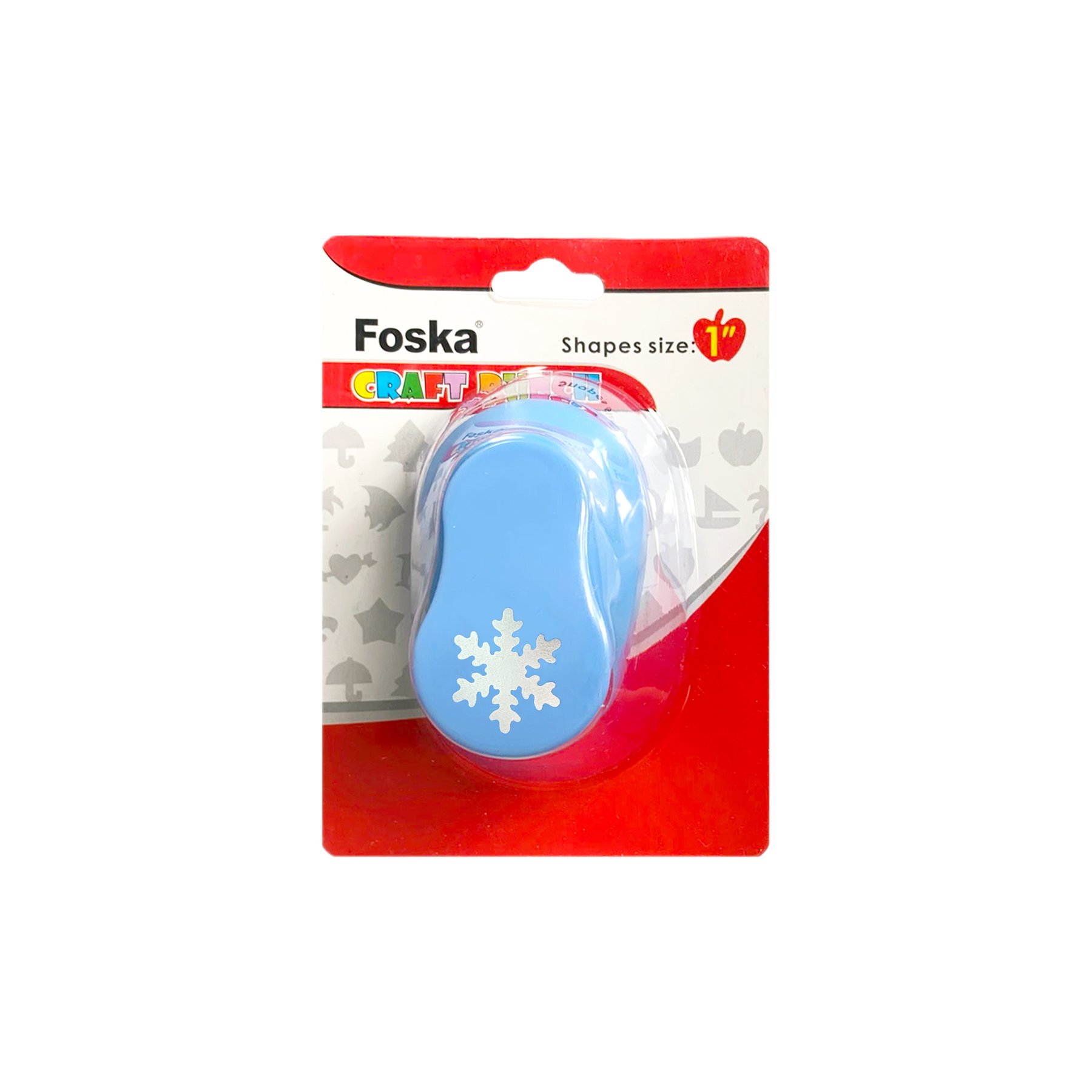 Foska Decorative hole punch - Snowflake, 25 mm, blue