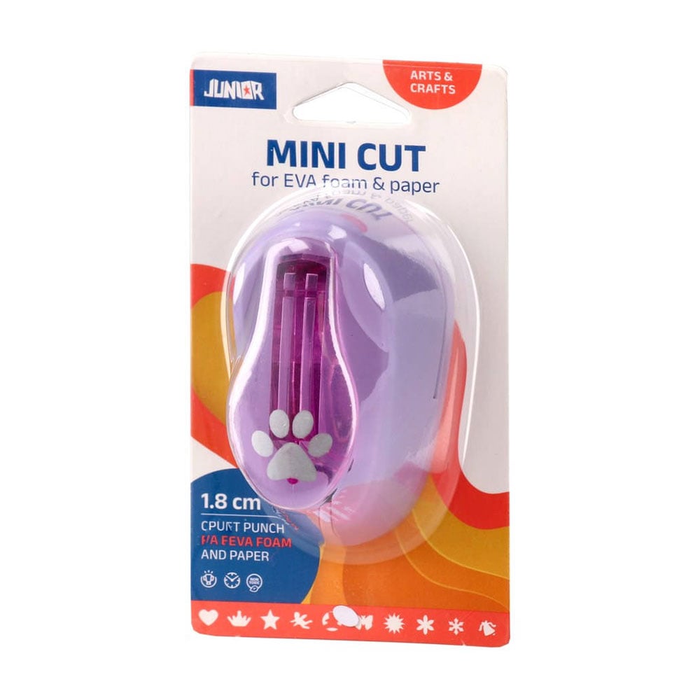 Junior Paper Punch, paw print, EVA foam, 1.8 cm