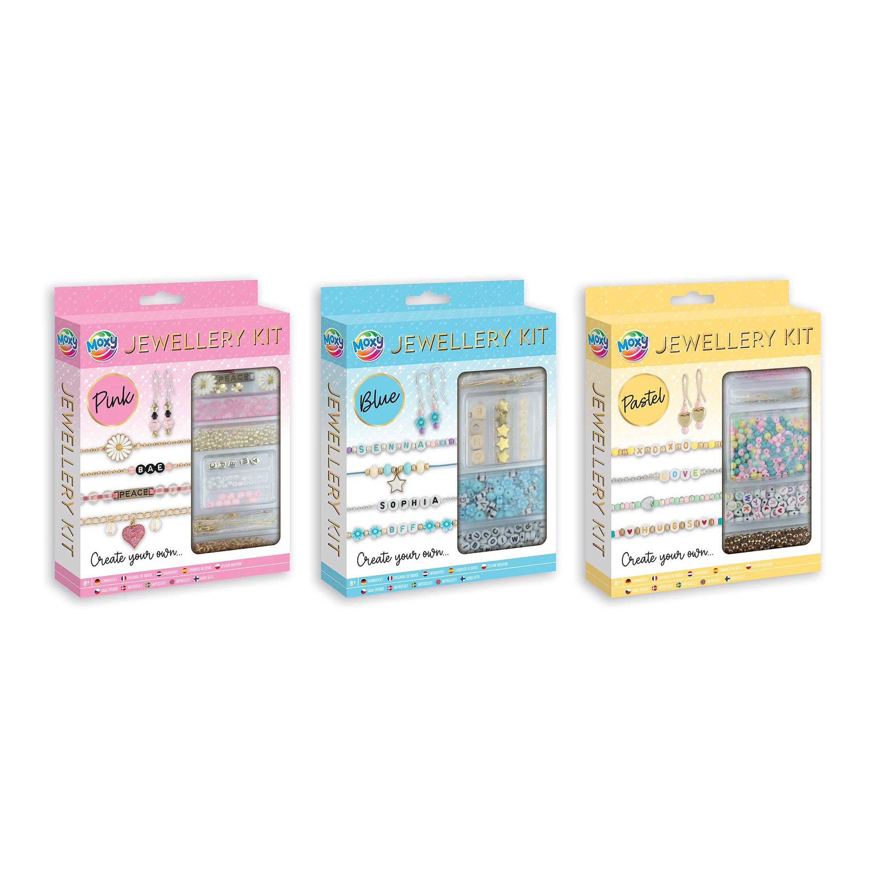 Moxy Jewellery making kit, assorted, pack of 24