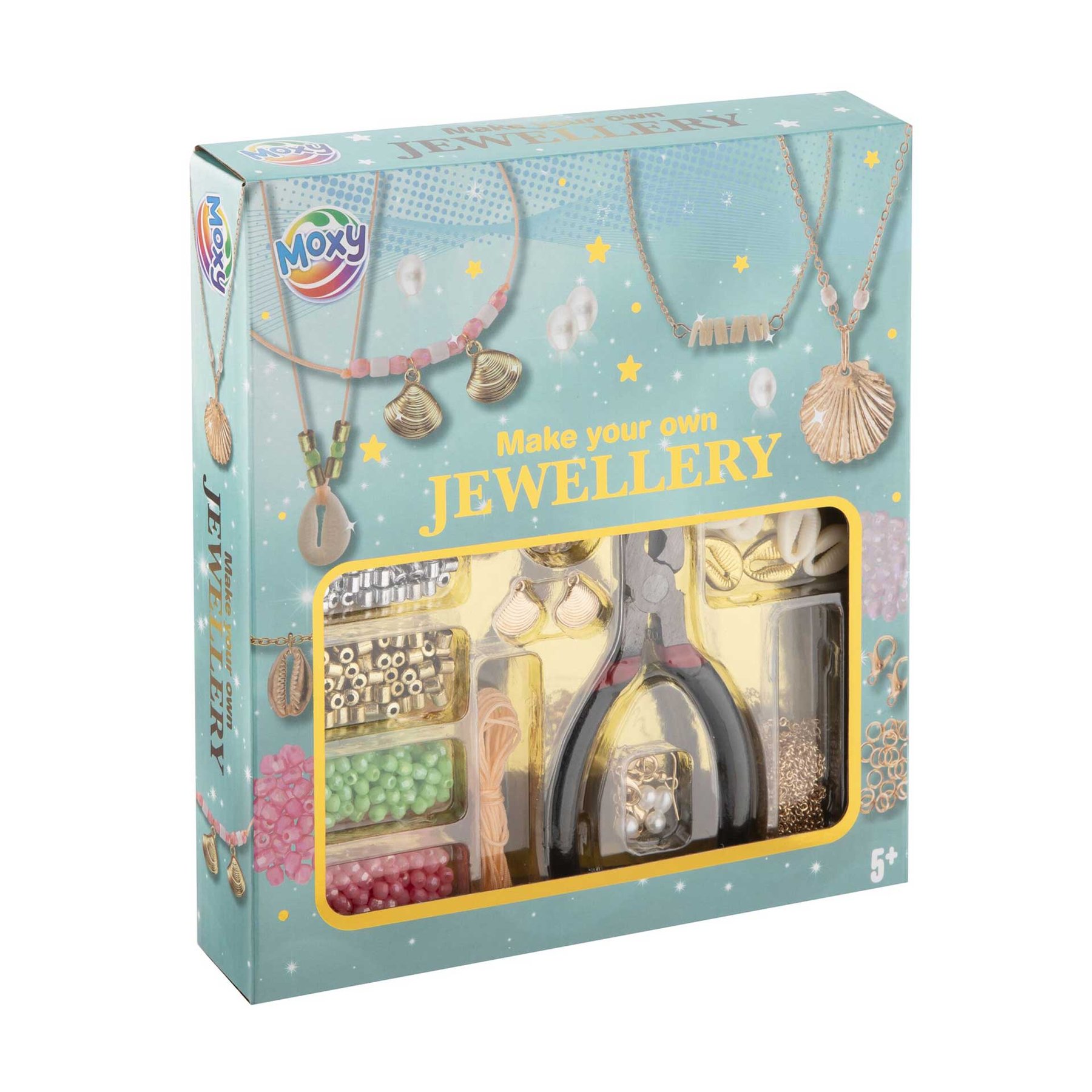 Moxy Jewelry Making Kit, with pliers, blue