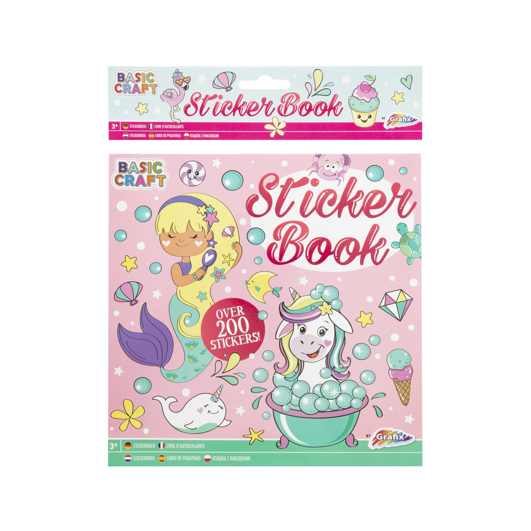 Moxy Sticker Book, 9 Sheets, Pink