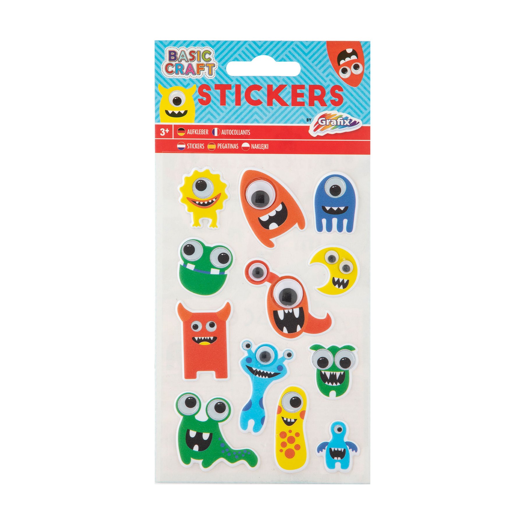 Moxy Stickers Monsters, 12 pcs