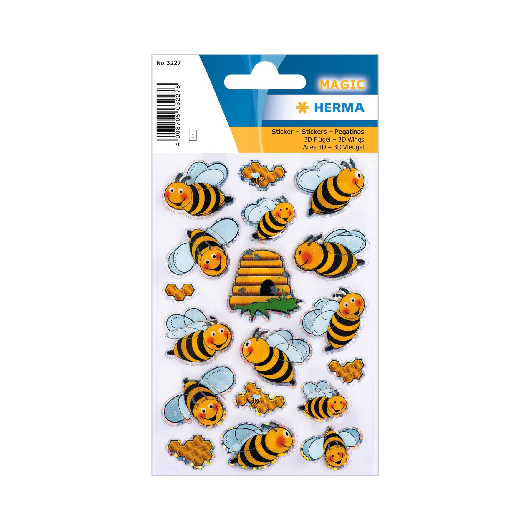 Herma Self-adhesive labels Bees, 3D, 1 sheet