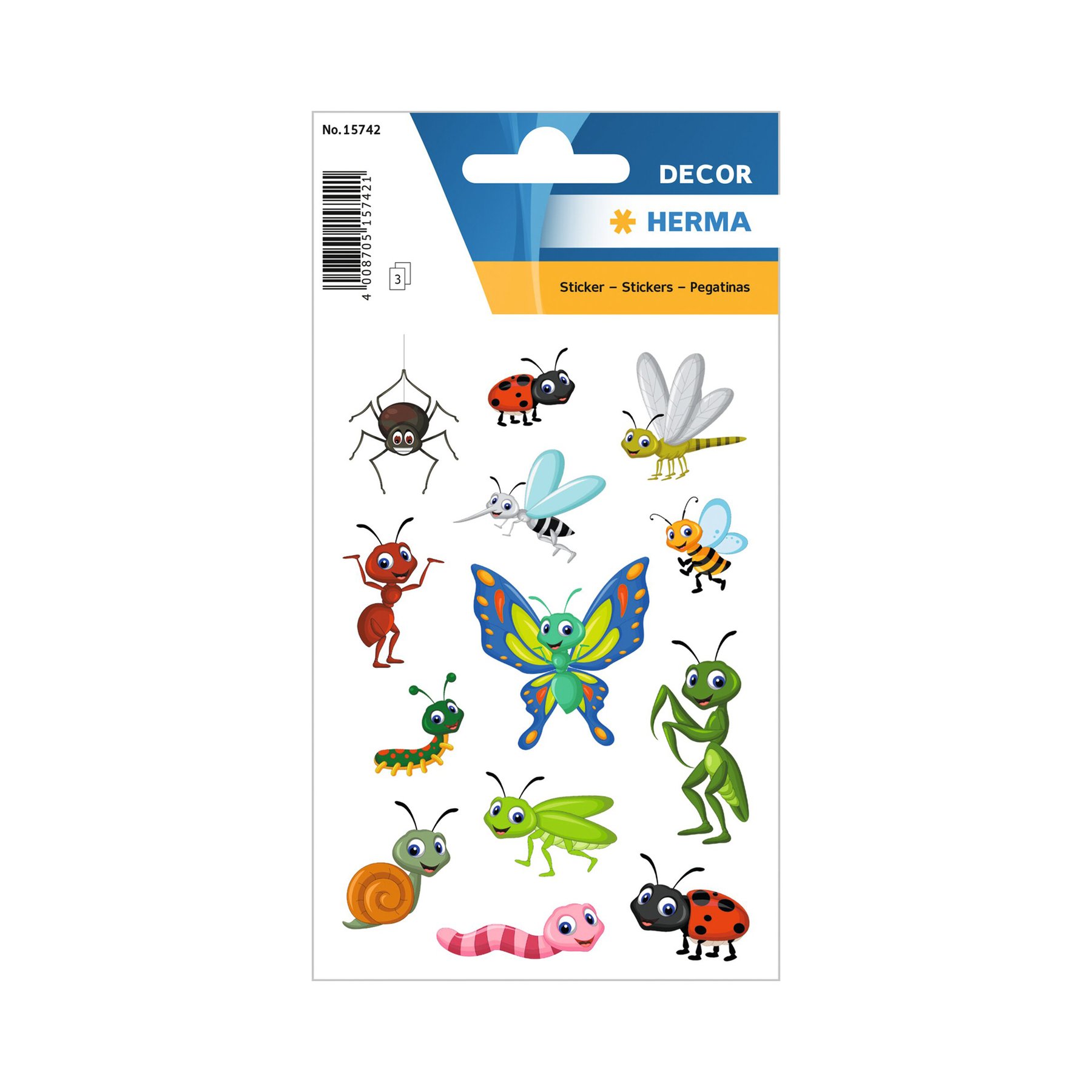 Herma Stickers Insects, crawling & flying, 1 sheet