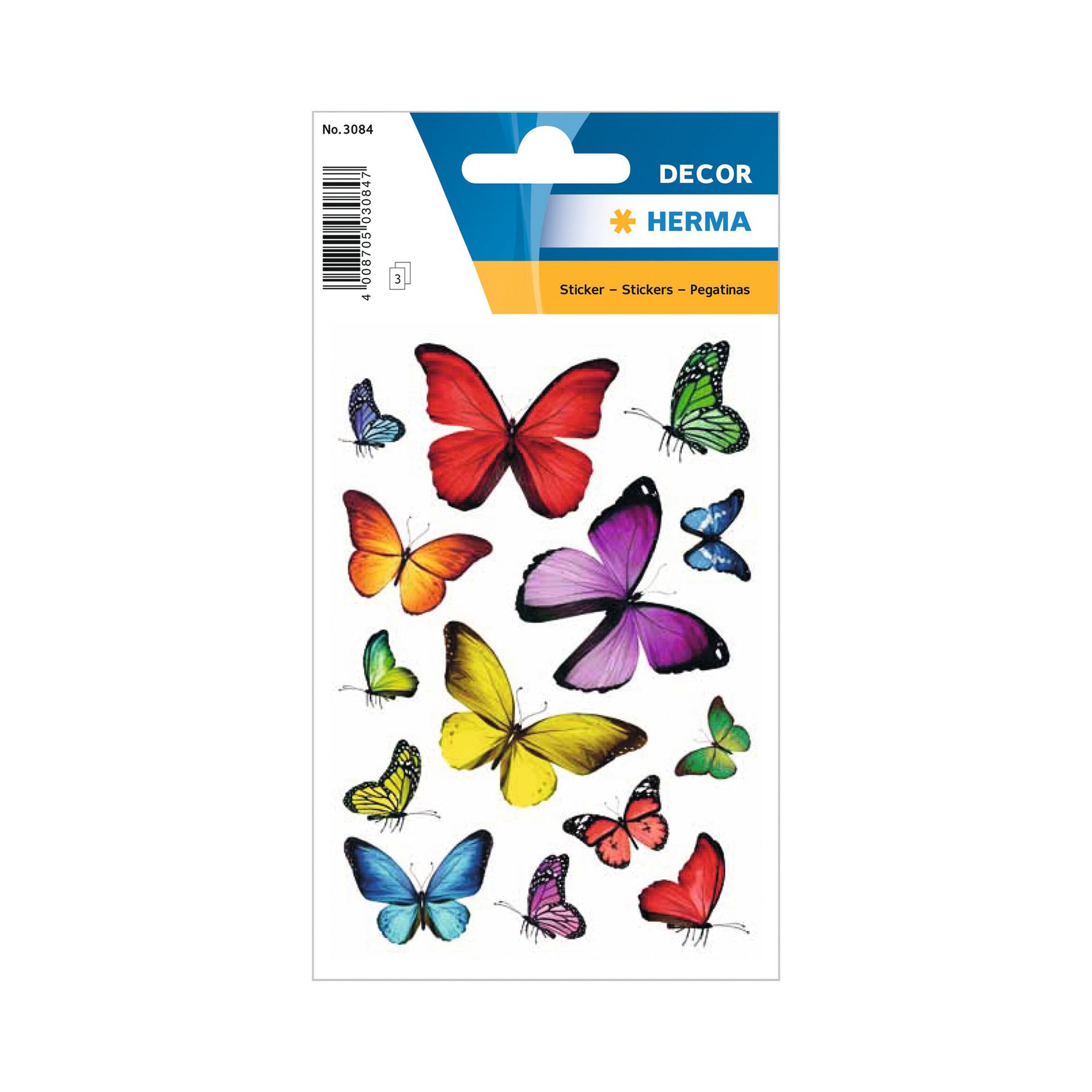 Herma Self-adhesive labels Butterflies, 3 sheets