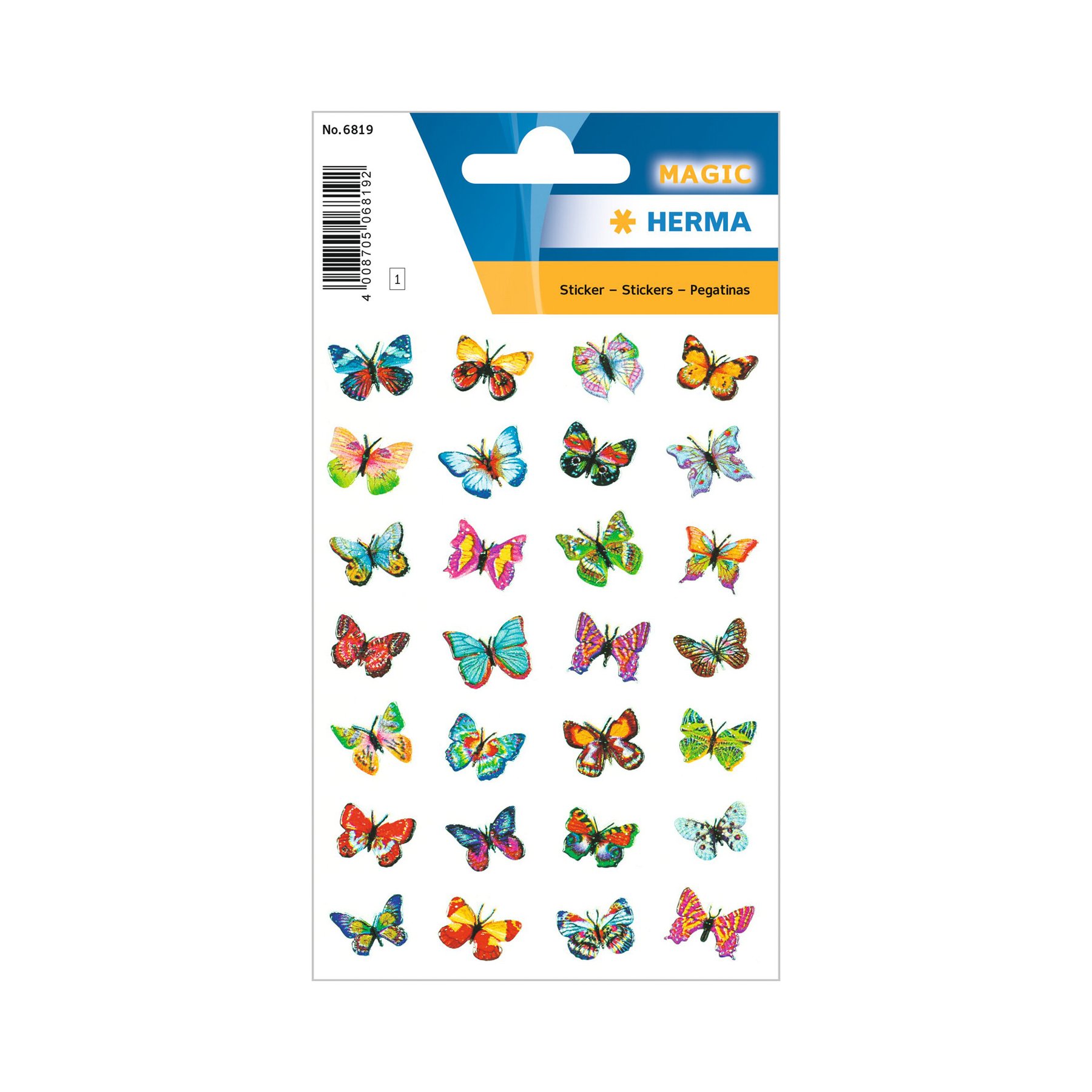 Herma Self-adhesive labels Butterflies, glitter, 1 sheet