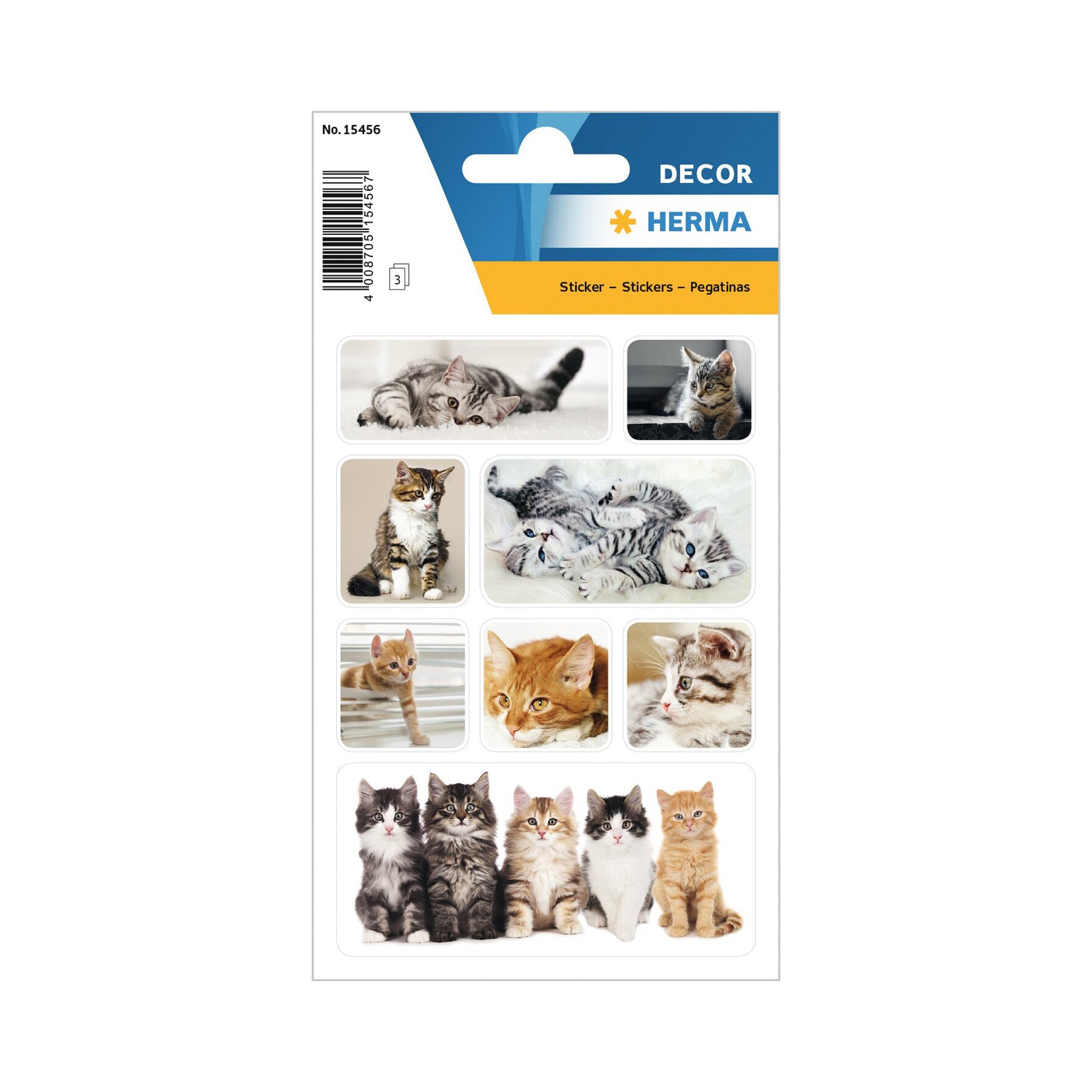 Herma Self-Adhesive Labels Kittens, 3 sheets