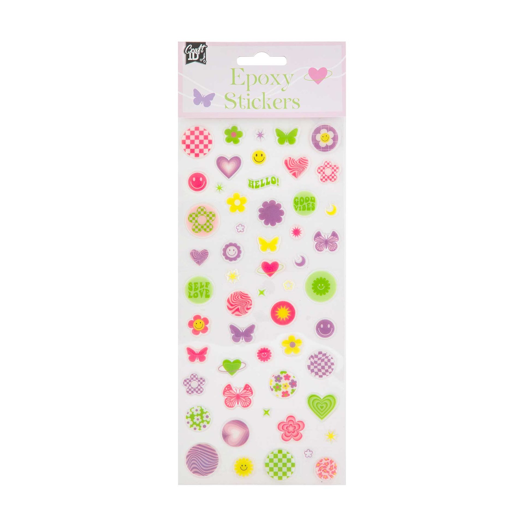 Craft ID Stickers Butterflies, epoxy