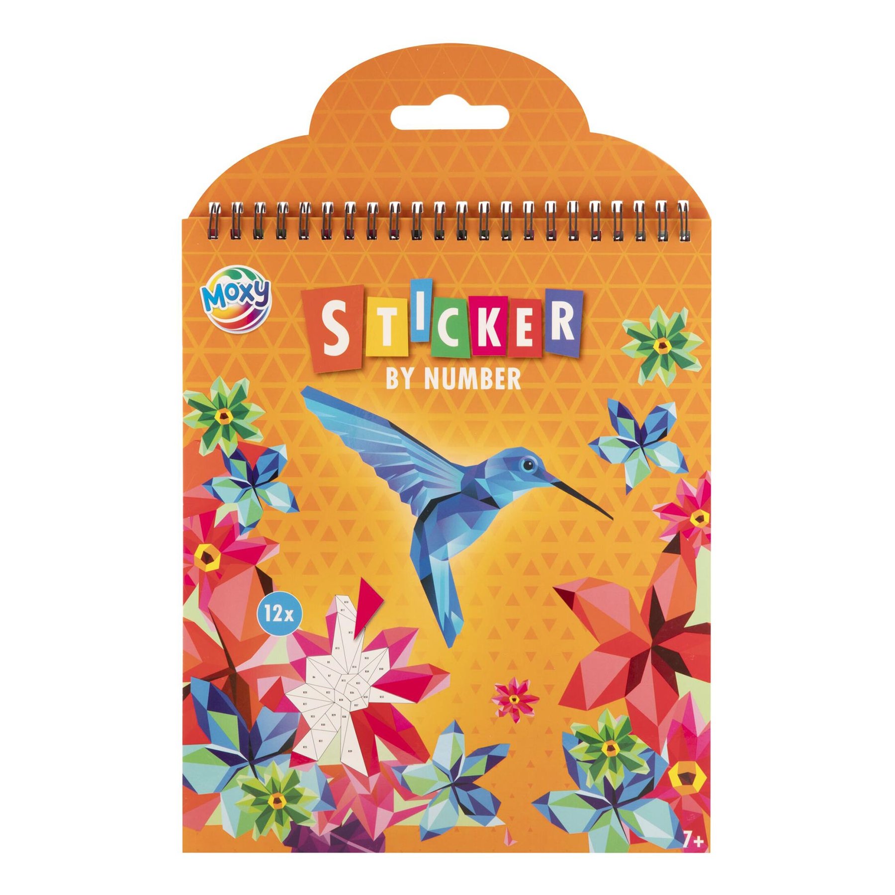 Moxy Sticker Book by Numbers - Birds and Flowers, 12 designs