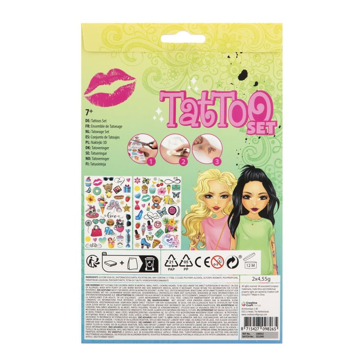 Moxy Комплект татуировки Besties, розови