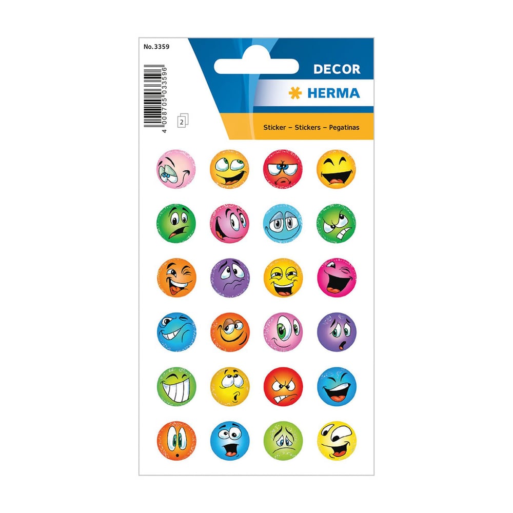Herma Stickers Emoji awards, glitter, 48 pcs