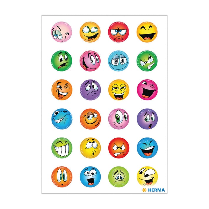 Herma Stickers Emoji awards, glitter, 48 pcs