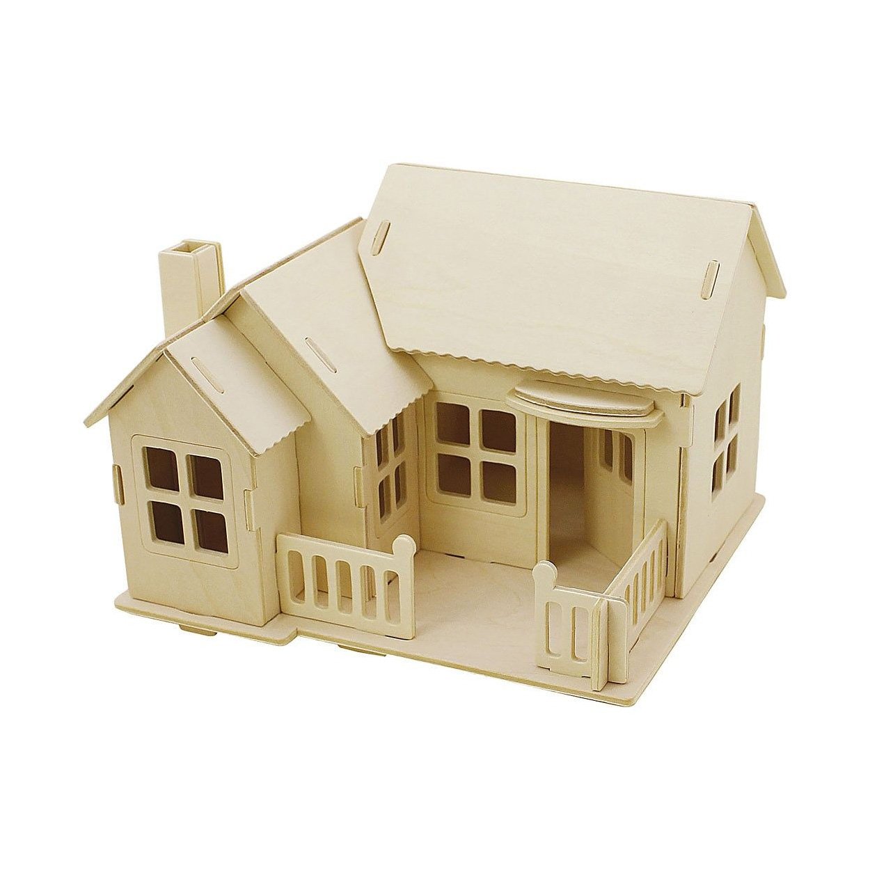 Creativ Company 3D House, for assembling and decorating, with terrace, 19 x 17.5 x 15 cm