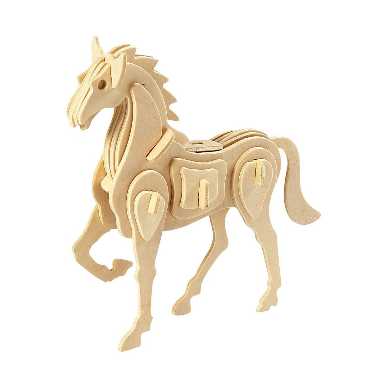 Creativ Company 3D Horse, for assembly and decoration, wooden, 18 x 4.5 x 16 cm