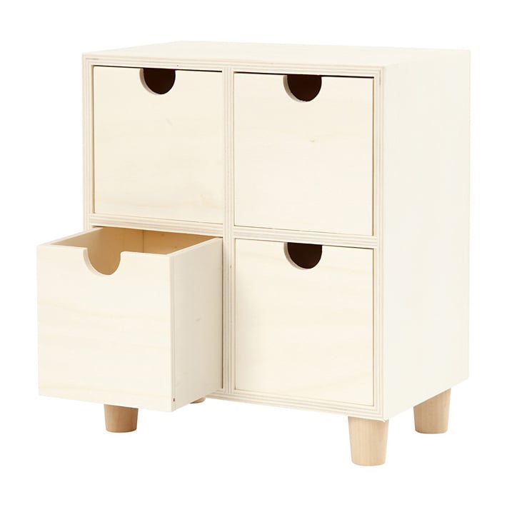 Creativ Company Drawer Unit with 4 Drawers, 23 x 20 x 11.5 cm