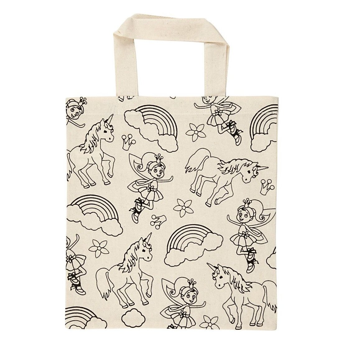 Creativ Company Coloring tote, unicorn motif, 27.5 x 30 cm