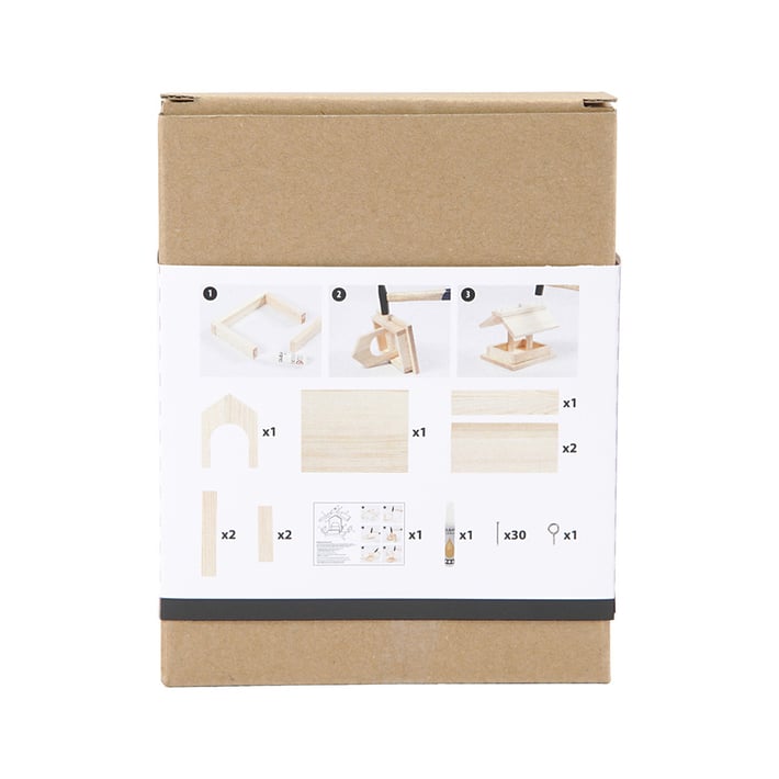 Creativ Company Bird Feeder, wooden, 12.5 x 14.5 x 11.5 cm