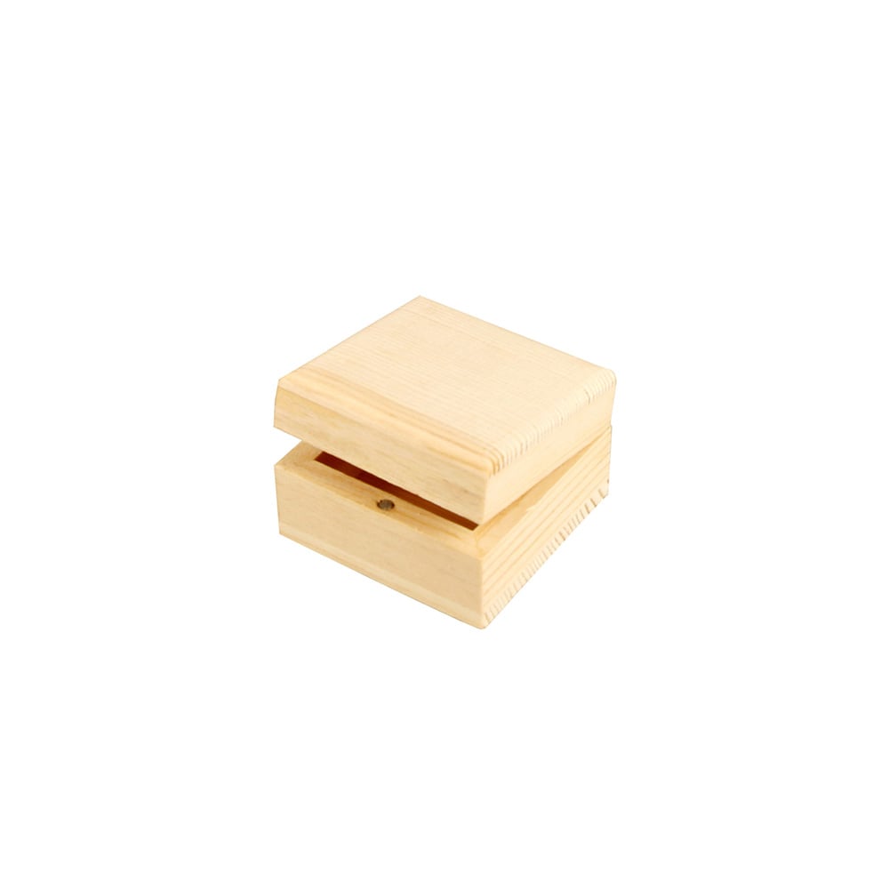 Creativ Company Jewelry Box, wooden, 6 x 6 x 3.5 cm