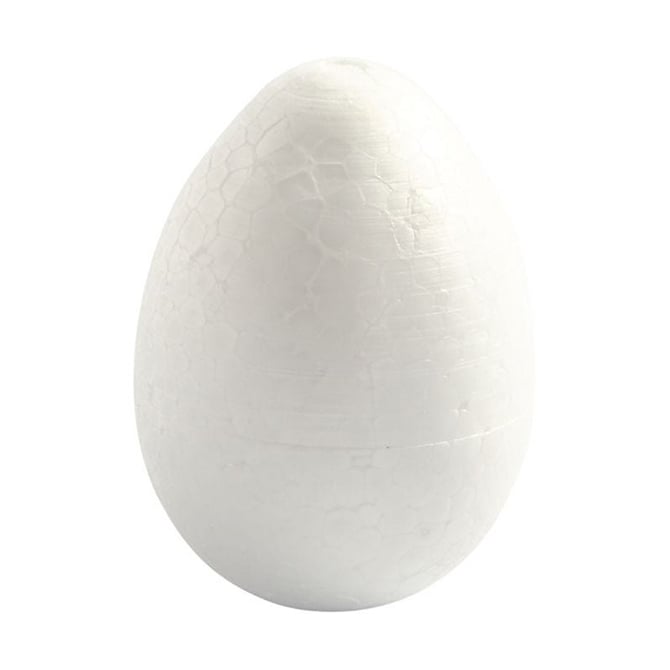 Creativ Company Polystyrene Eggs, White, 10 cm, 5 pcs
