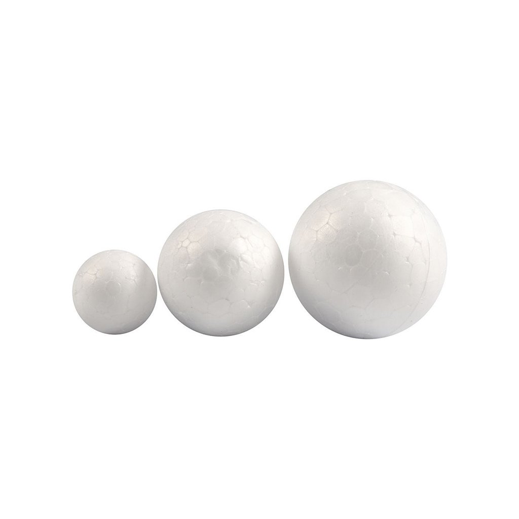 Creativ Company Balls, polystyrene, white, 12 pcs