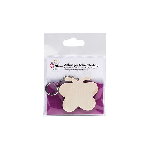 Marabu Keychain Butterfly, for decoration, wooden