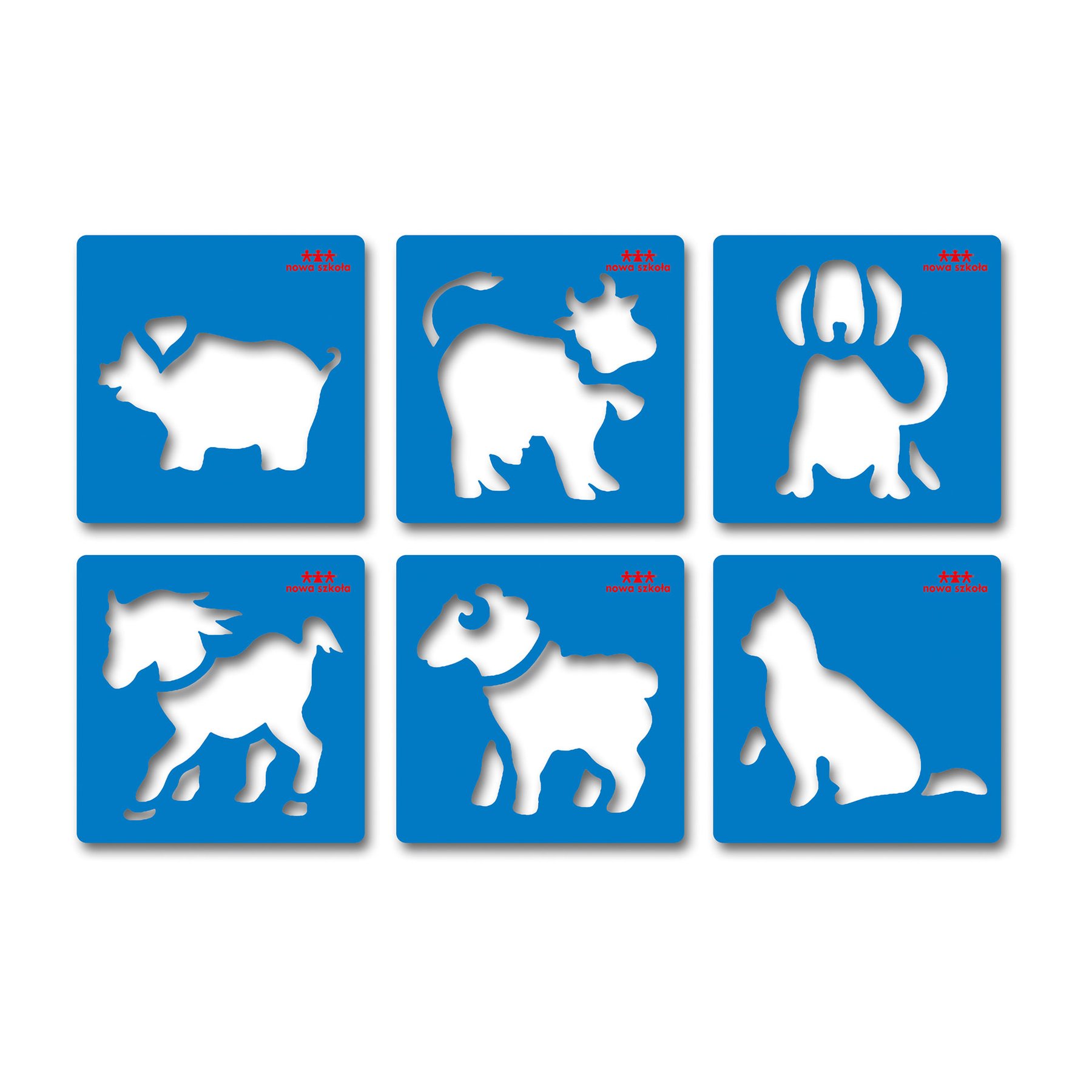 Nowa Szkola Farm Stencil, 6 shapes