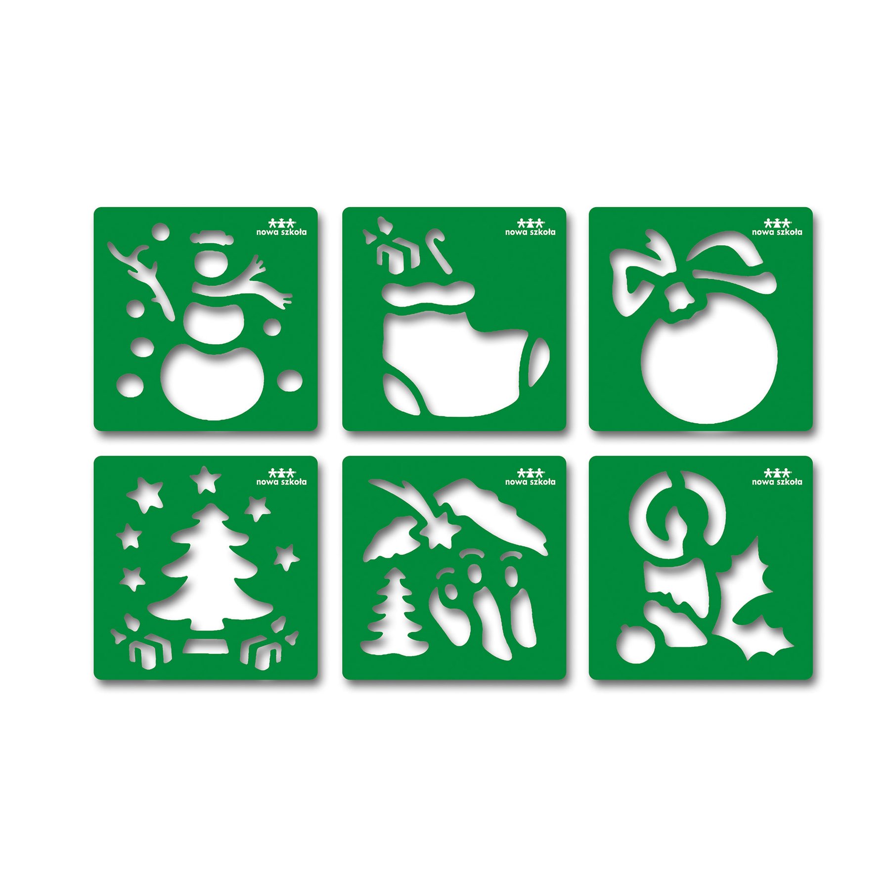 Nowa Szkola Template Christmas, 6 shapes