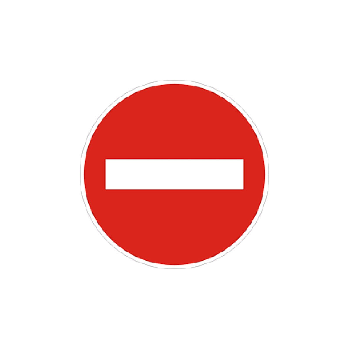 Traffic sign B1 - No entry, with stand