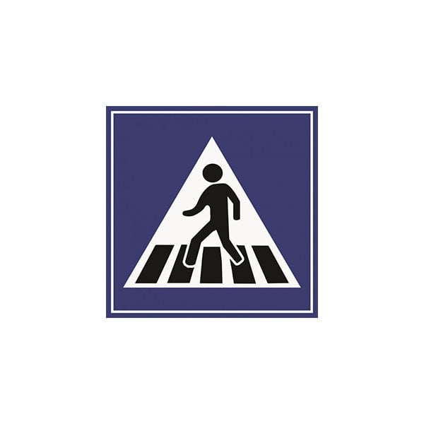 Traffic Sign D17 – Pedestrian Crossing, with stand